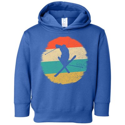 Vintage Ski Jump Skiing Gift Ski Lover Gift Toddler Hoodie