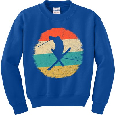 Vintage Ski Jump Skiing Gift Ski Lover Gift Kids Sweatshirt
