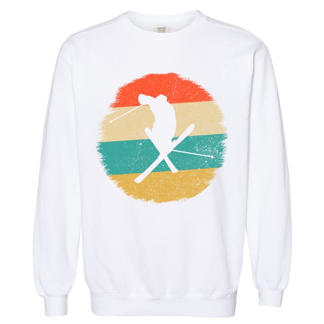 Vintage Ski Jump Skiing Gift Ski Lover Gift Garment-Dyed Sweatshirt