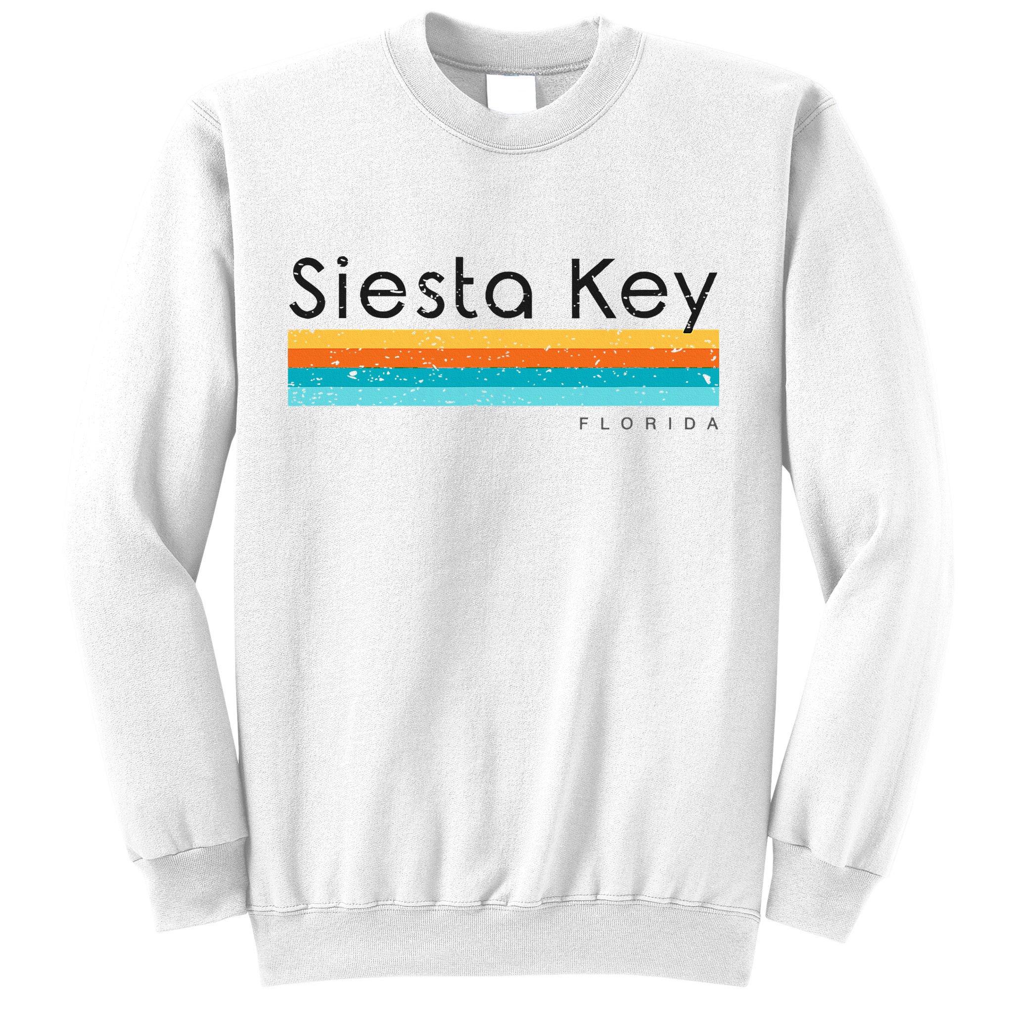 Vintage Siesta Key Florida Retro Design Sweatshirt