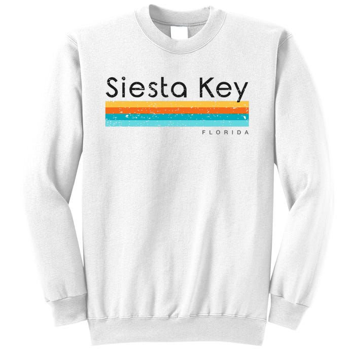 Vintage Siesta Key Florida Retro Design Sweatshirt