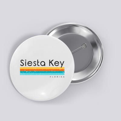 Vintage Siesta Key Florida Retro Design Button