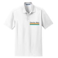 Vintage Siesta Key Florida Retro Design Dry Zone Grid Polo