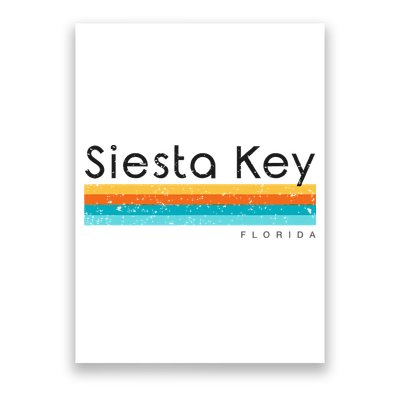 Vintage Siesta Key Florida Retro Design Poster