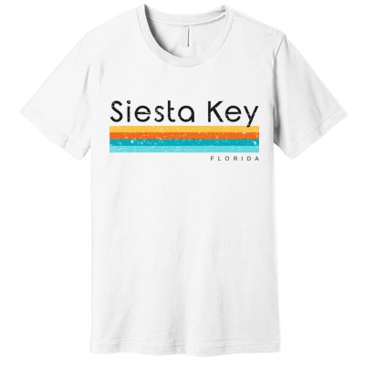 Vintage Siesta Key Florida Retro Design Premium T-Shirt