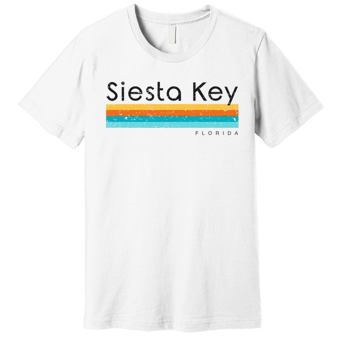 Vintage Siesta Key Florida Retro Design Premium T-Shirt