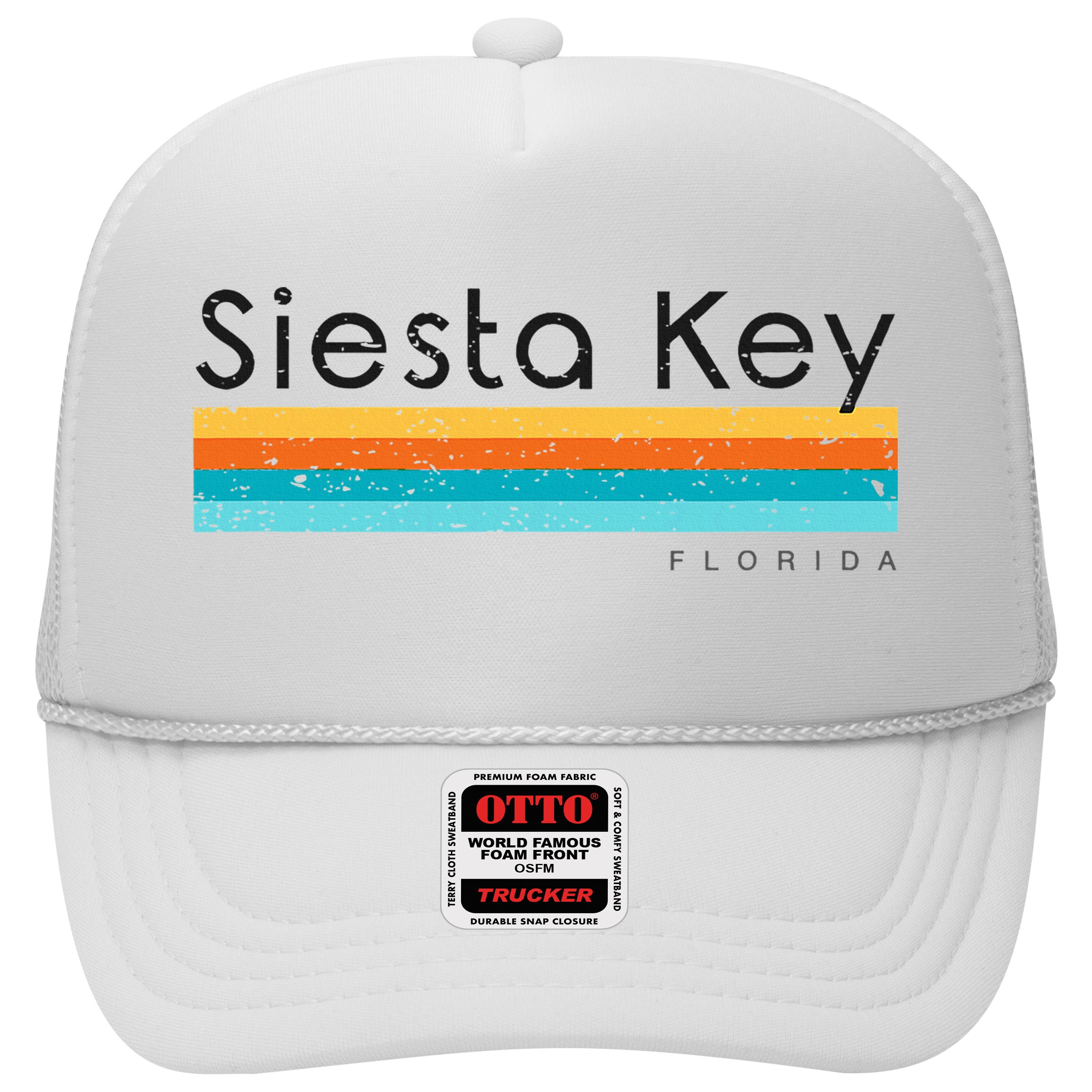 Vintage Siesta Key Florida Retro Design Hat