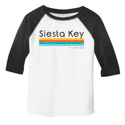 Vintage Siesta Key Florida Retro Design Toddler Fine Jersey T-Shirt