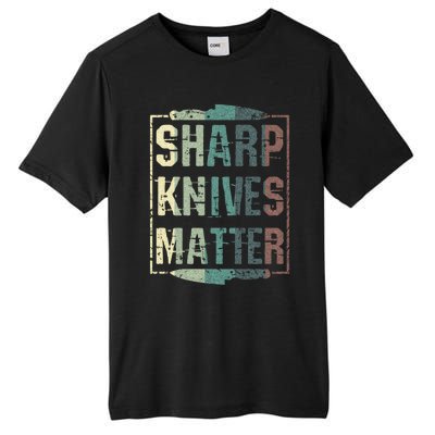 Vintage Sharp Knives Matter Chef Knife Culinary Christmas Gift Tall Fusion ChromaSoft Performance T-Shirt