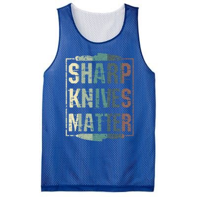 Vintage Sharp Knives Matter Chef Knife Culinary Christmas Gift Mesh Reversible Basketball Jersey Tank