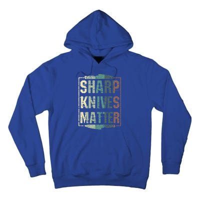 Vintage Sharp Knives Matter Chef Knife Culinary Christmas Gift Tall Hoodie