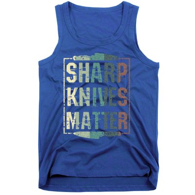 Vintage Sharp Knives Matter Chef Knife Culinary Christmas Gift Tank Top