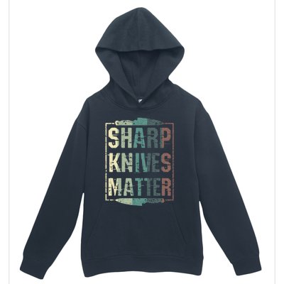 Vintage Sharp Knives Matter Chef Knife Culinary Christmas Gift Urban Pullover Hoodie