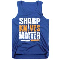 Vintage Sharp Knives Matter Cool Cooking Tee Present Gift Tank Top