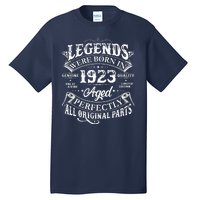 Vintage Scroll Legends Were Born In 1923 Aged Perfectly 100th Birthday Tall T-Shirt