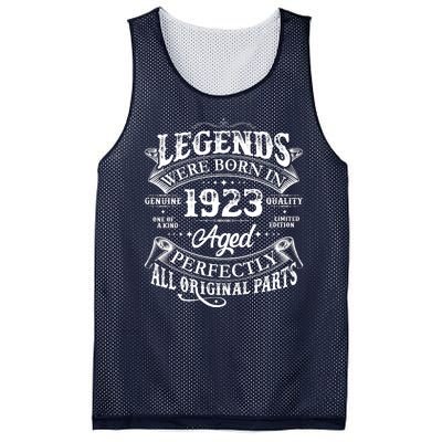 Vintage Scroll Legends Were Born In 1923 Aged Perfectly 100th Birthday Mesh Reversible Basketball Jersey Tank