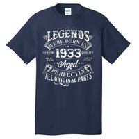 Vintage Scroll Legends Were Born In 1933 Aged Perfectly 90th Birthday Tall T-Shirt