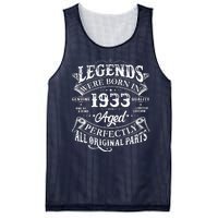 Vintage Scroll Legends Were Born In 1933 Aged Perfectly 90th Birthday Mesh Reversible Basketball Jersey Tank