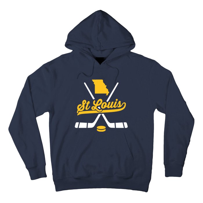 Vintage St. Louis Ice Hockey Sticks Sports Team Fan Gift Hoodie