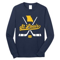 Vintage St. Louis Ice Hockey Sticks Sports Team Fan Gift Long Sleeve Shirt