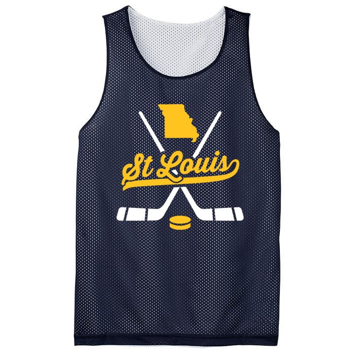 Vintage St. Louis Ice Hockey Sticks Sports Team Fan Gift Mesh Reversible Basketball Jersey Tank