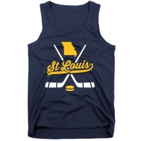 Vintage St. Louis Ice Hockey Sticks Sports Team Fan Gift Tank Top