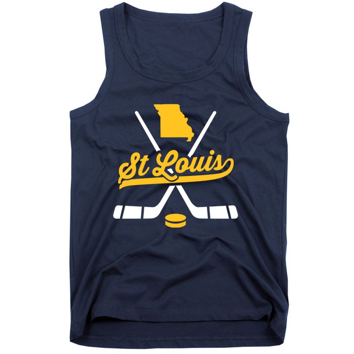 Vintage St. Louis Ice Hockey Sticks Sports Team Fan Gift Tank Top