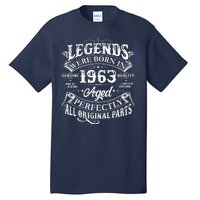 Vintage Scroll Legends Were Born In 1963 Aged Perfectly 60th Birthday Tall T-Shirt