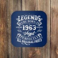 Vintage Scroll Legends Were Born In 1963 Aged Perfectly 60th Birthday Coaster