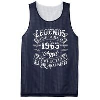 Vintage Scroll Legends Were Born In 1963 Aged Perfectly 60th Birthday Mesh Reversible Basketball Jersey Tank