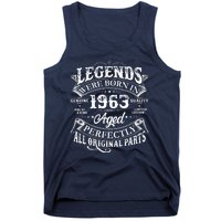 Vintage Scroll Legends Were Born In 1963 Aged Perfectly 60th Birthday Tank Top