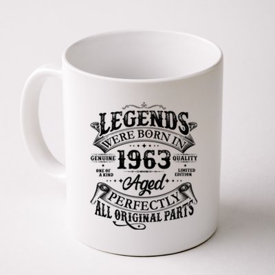 Vintage Scroll Legends Were Born In 1963 Aged Perfectly 60th Birthday Coffee Mug