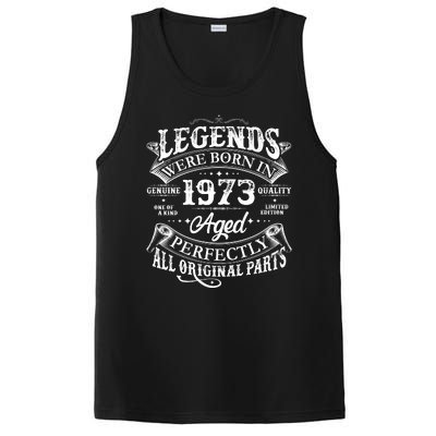 Vintage Scroll Legends Were Born In 1973 Aged Perfectly 50th Birthday PosiCharge Competitor Tank