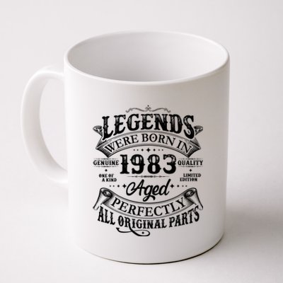 Vintage Scroll Legends Were Born In 1983 Aged Perfectly 40th Birthday Coffee Mug