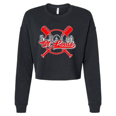 Vintage St Louis Baseball Cropped Pullover Crew