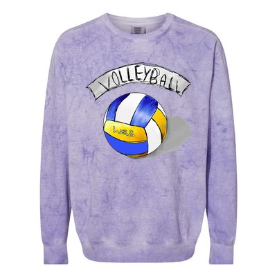 Volleyball Sports Lovers Colorblast Crewneck Sweatshirt