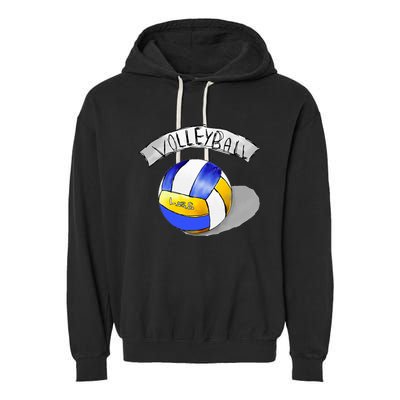 Volleyball Sports Lovers Garment-Dyed Fleece Hoodie