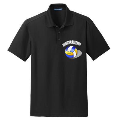 Volleyball Sports Lovers Dry Zone Grid Polo