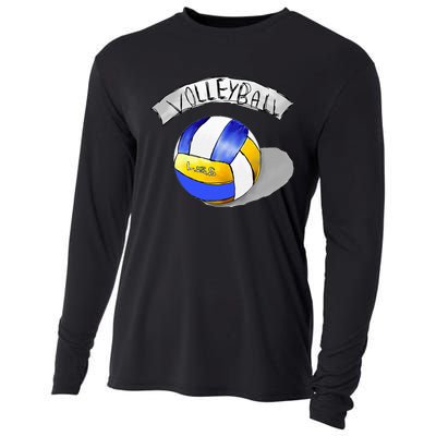 Volleyball Sports Lovers Cooling Performance Long Sleeve Crew