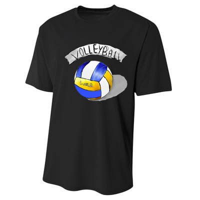 Volleyball Sports Lovers Performance Sprint T-Shirt