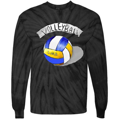 Volleyball Sports Lovers Tie-Dye Long Sleeve Shirt