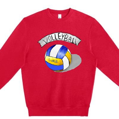 Volleyball Sports Lovers Premium Crewneck Sweatshirt