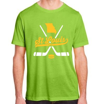 Vintage St Louis Ice Hockey Sticks Sports Team Fan Gift Adult ChromaSoft Performance T-Shirt