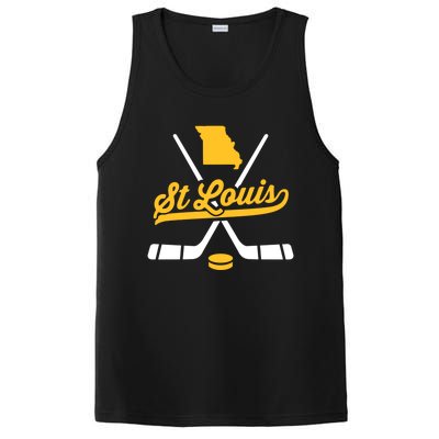 Vintage St Louis Ice Hockey Sticks Sports Team Fan Gift PosiCharge Competitor Tank