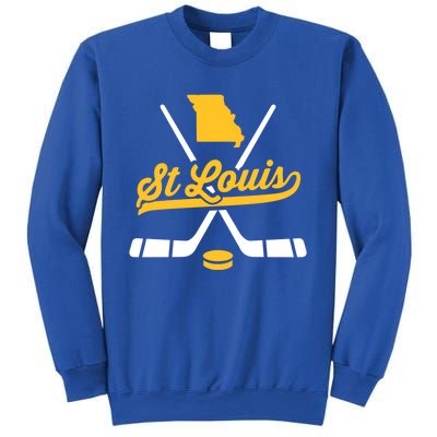 Vintage St Louis Ice Hockey Sticks Sports Team Fan Gift Sweatshirt