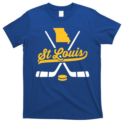 Vintage St Louis Ice Hockey Sticks Sports Team Fan Gift T-Shirt
