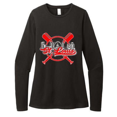 Vintage St. Louis Baseball Womens CVC Long Sleeve Shirt