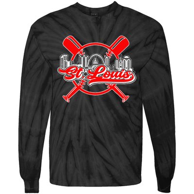 Vintage St. Louis Baseball Tie-Dye Long Sleeve Shirt