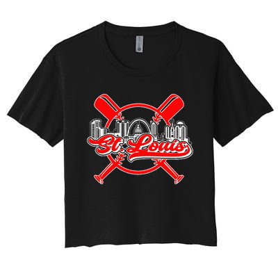 Vintage St. Louis Baseball Women's Crop Top Tee