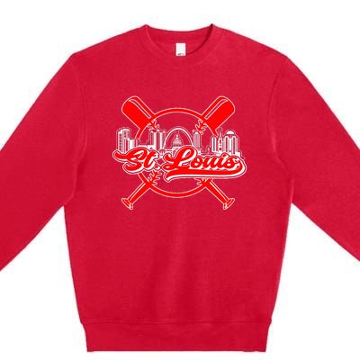 Vintage St. Louis Baseball Premium Crewneck Sweatshirt